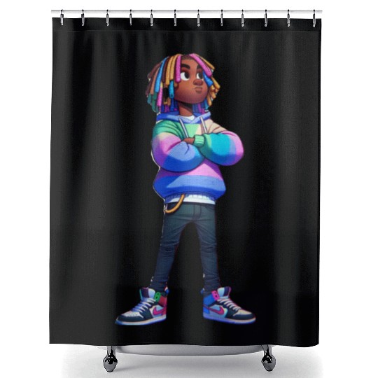 WDT Urban Male Character Logo (New Gen) Shower Curtains