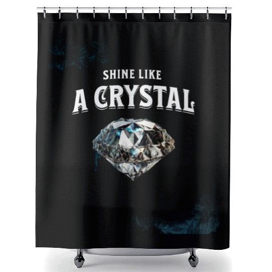 Shine like a crystal design Shower Curtains