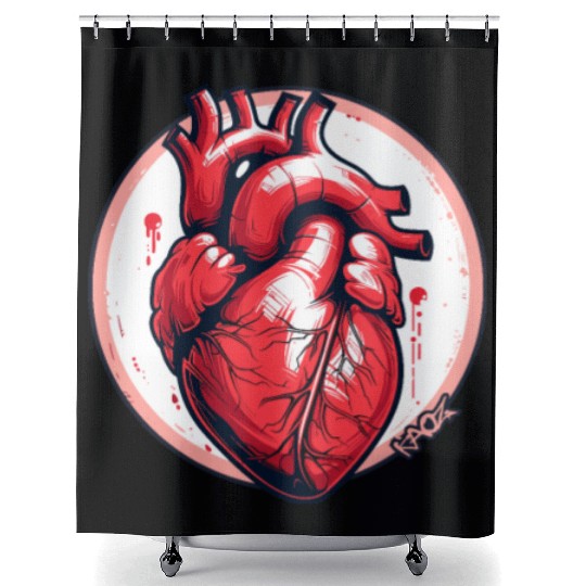 Anatomy of a Heart Shower Curtains