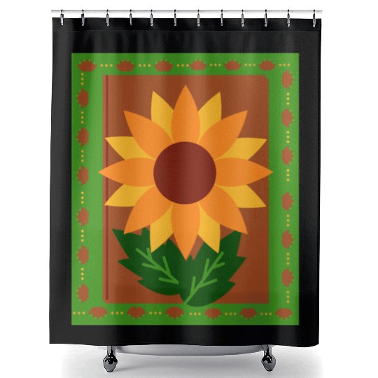 Sunflower summer autumn- fall colors Shower Curtains