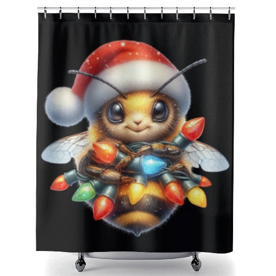 BEE FUN Shower Curtains