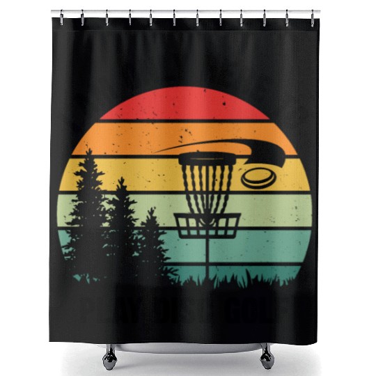 I Am Only Here To Play Disc Golf - Disc Golf Golfe Shower Curtains
