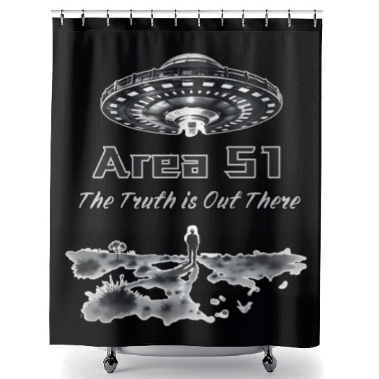 The Truth is Out There: Area 51 - Alien Invasion Shower Curtains