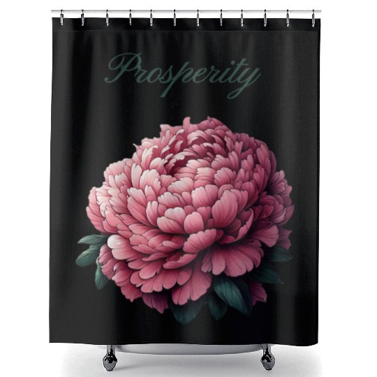 Peony of Prosperity: A Symbol of Wealth Shower Curtains