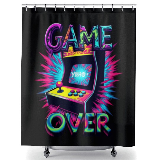 Retro Arcade classic Shower Curtains