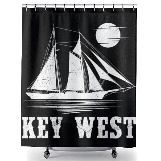 KEY-WEST FLORIDA Sailing Sunshine-State West Keys Shower Curtains