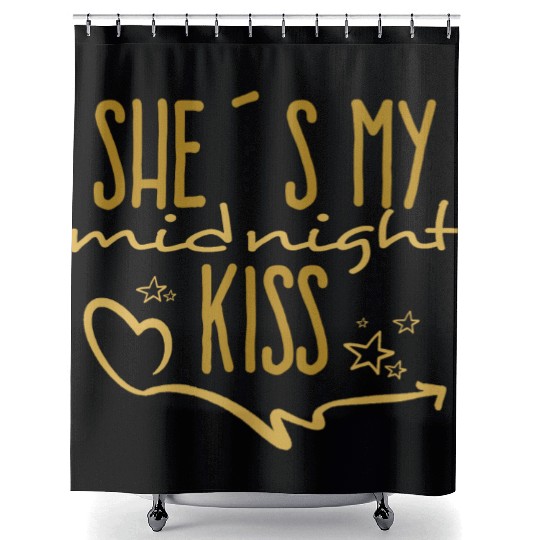 She´s my midnight Kiss Shower Curtains