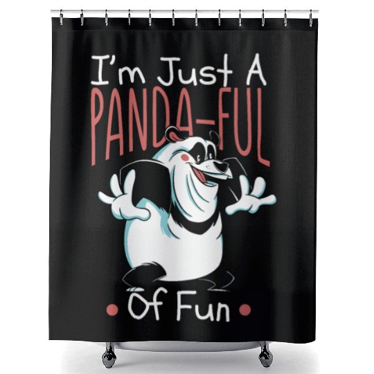 I'm Just A Panda-Ful Of Fun Panda Bear Friend Shower Curtains