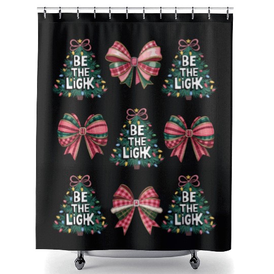 Tree Christmas, Christmas Retro Shower Curtains