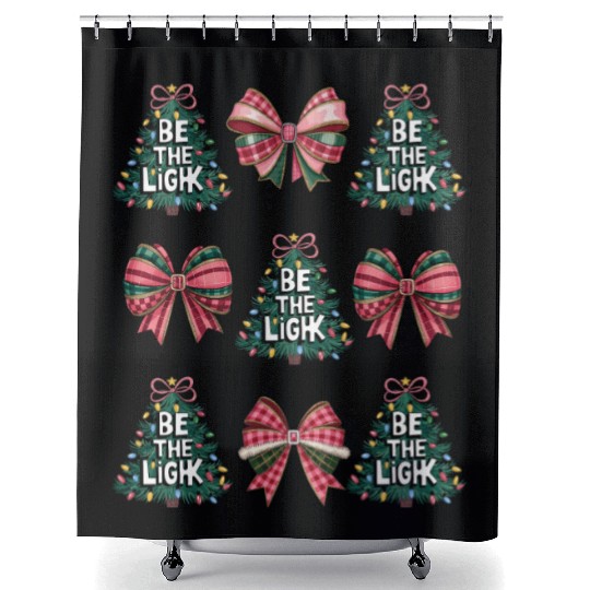 Tree Christmas, Christmas Retro Shower Curtains