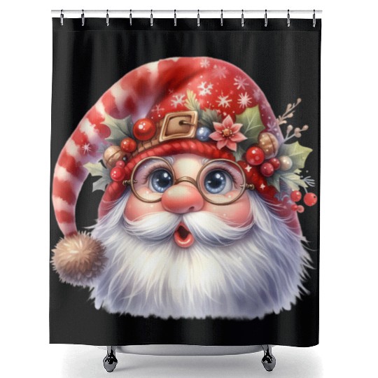 Santa Claus Christmas, Merry Christmas Shower Curtains