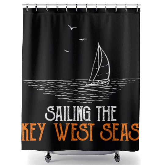 Florida SAILING THE KEY-WEST SEAS Florida Keys Shower Curtains