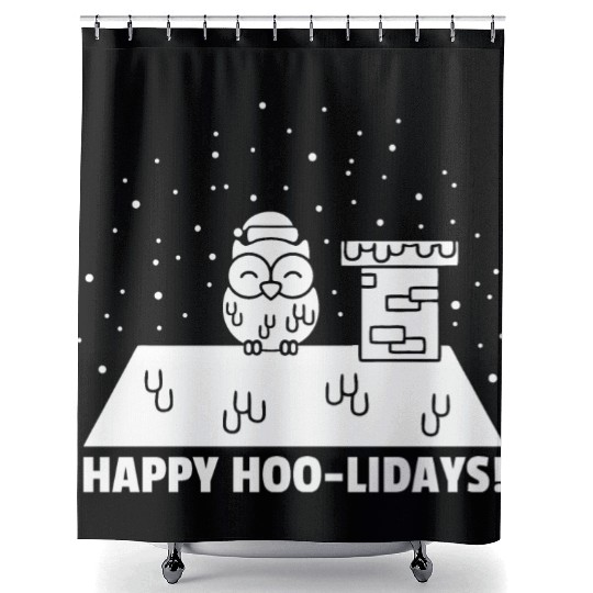 Happy Hoo-lidays Shower Curtains