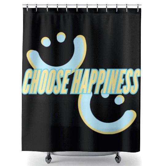 Choose Happiness | phozos Shower Curtains
