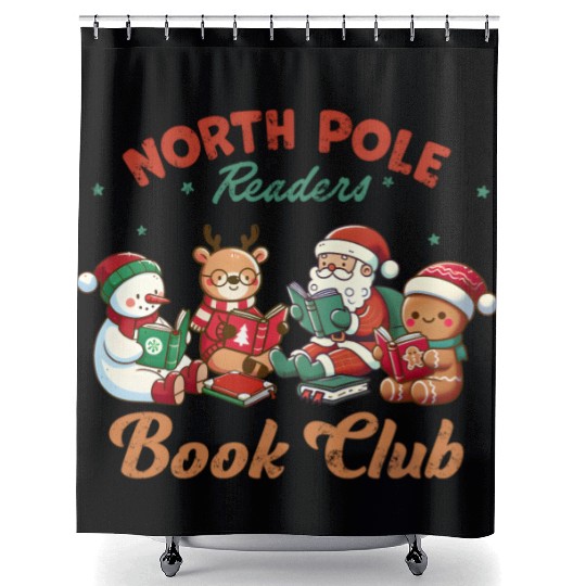 North Pole Readers Book Club ALPA STORE Shower Curtains
