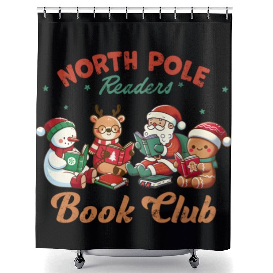 North Pole Readers Book Club ALPA STORE Shower Curtains