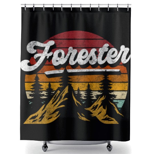 Forester Nature Protector Chainsaw Shower Curtains