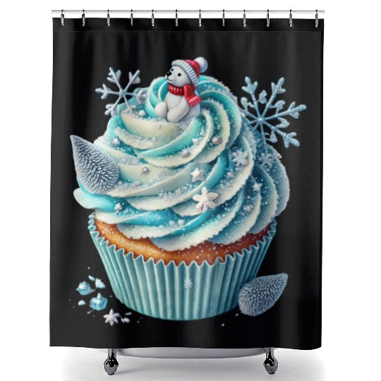 Christmas ice cream, Merry Christmas Shower Curtains