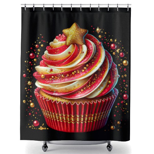 Christmas ice cream, Merry Christmas Shower Curtains