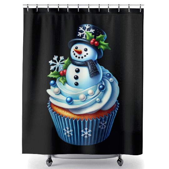 Christmas ice cream, Merry Christmas Shower Curtains