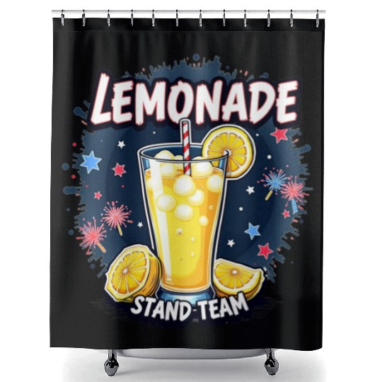 Lemonade stand team Shower Curtains