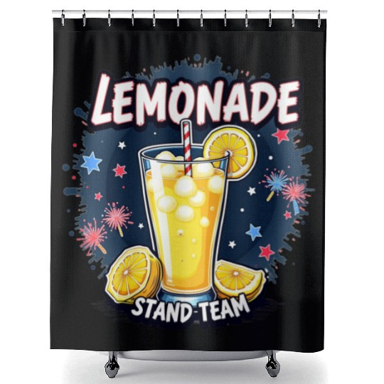 Lemonade stand team Shower Curtains