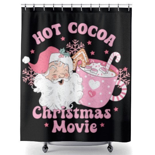 HOT COCOA CHRISTMAS MOVIE Shower Curtains