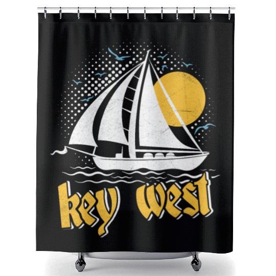 KEY-WEST FLORIDA Sunshine-State West Keys Shower Curtains