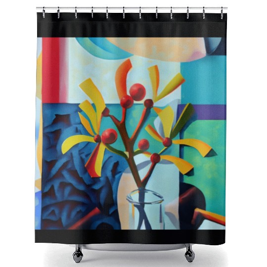 Everyday mistletoe Shower Curtains