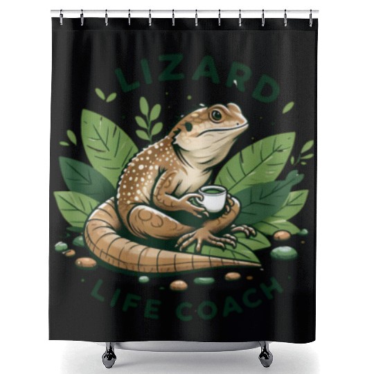 Life Coach - Funny Relaxation and Wisdom Design Shower Curtains