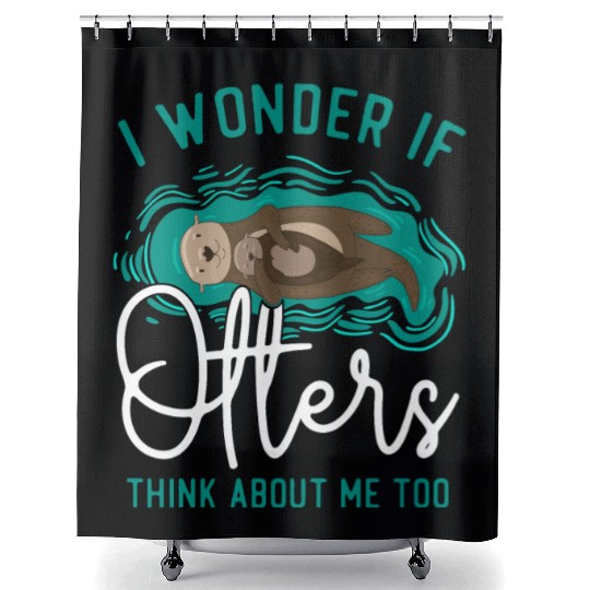 Otter I Wonder If Otters Think Shower Curtains