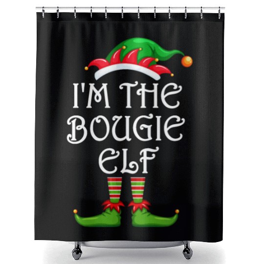 I'm The Bougie Elf Shower Curtains Matching Family Christmas