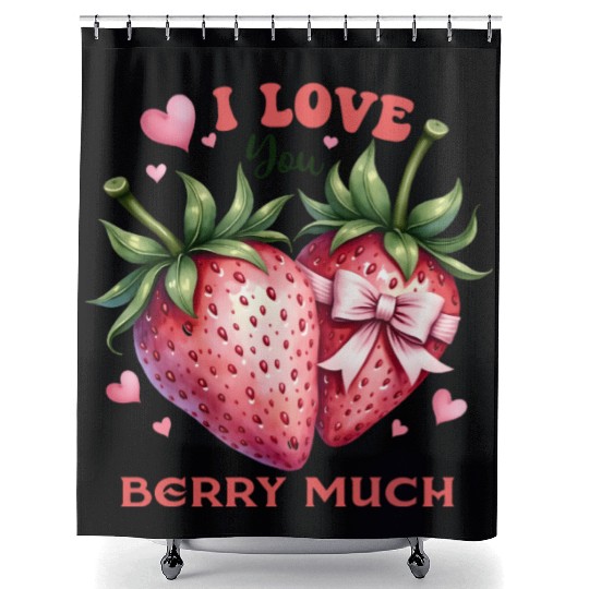 Valentines Day, Valentine Retro Shower Curtains