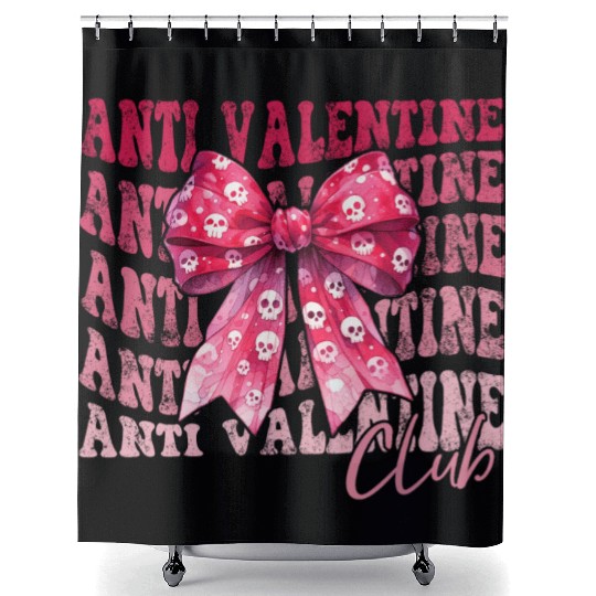 Anti Valentine Club Shower Curtains