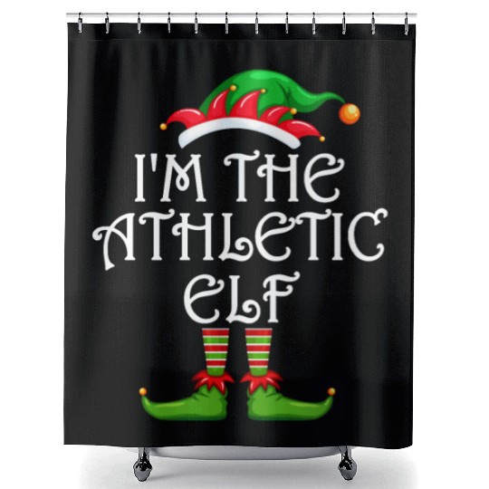 I'm The Athletic Elf Shower Curtains Matching Family