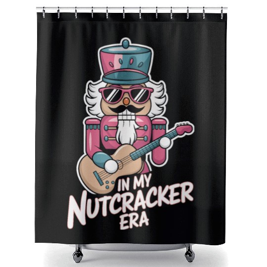 In My Nutcracker Era Nutcracker With Guitar Shower Curtains