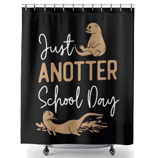 Otter Pre-School First Grade Back Shower Curtains
