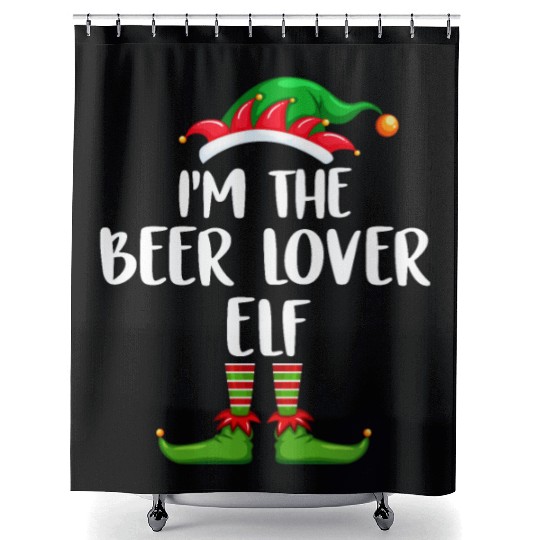 I'm The Beer Lover Elf Shower Curtains Matching Family