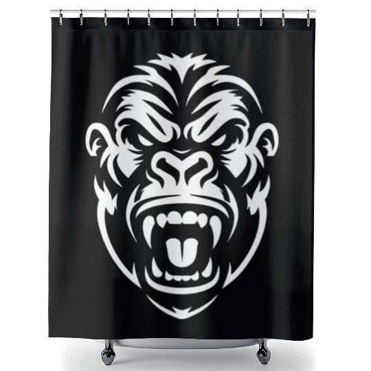 Angry Monkey Shower Curtains