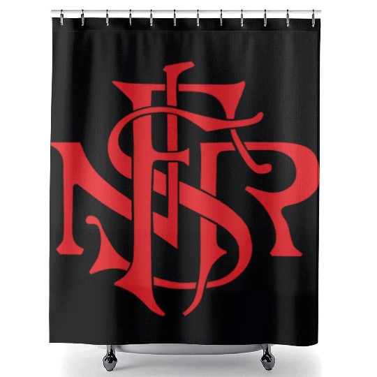 Our Lady of the Rosary of Fátima - NSRF monogram Shower Curtains