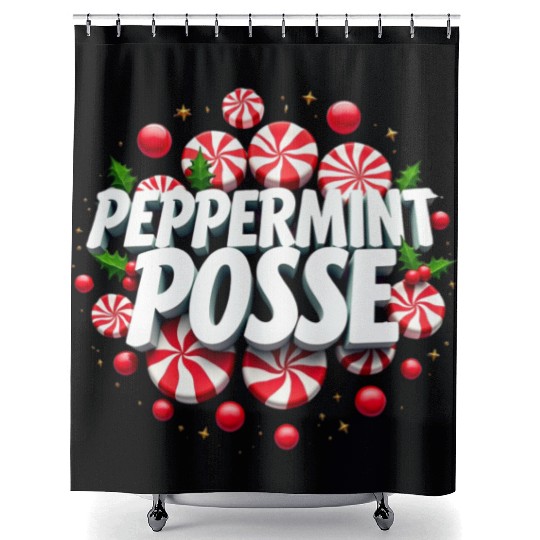 Peppermint Posse Shower Curtains