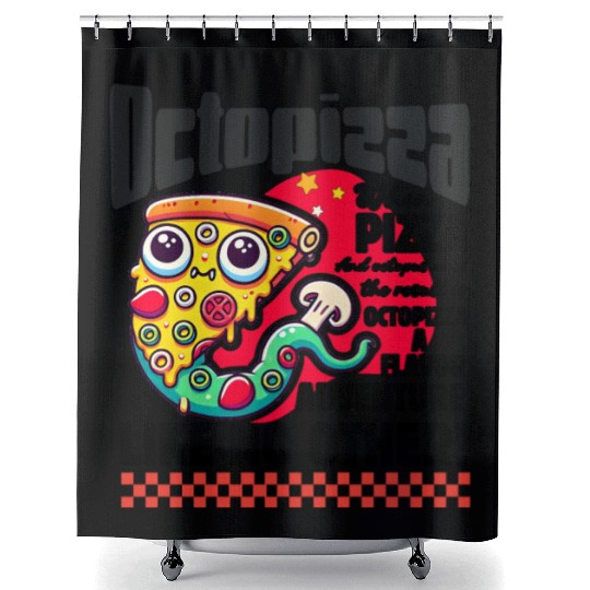 Octopizza Pizza And Octopus Fantasy Shower Curtains