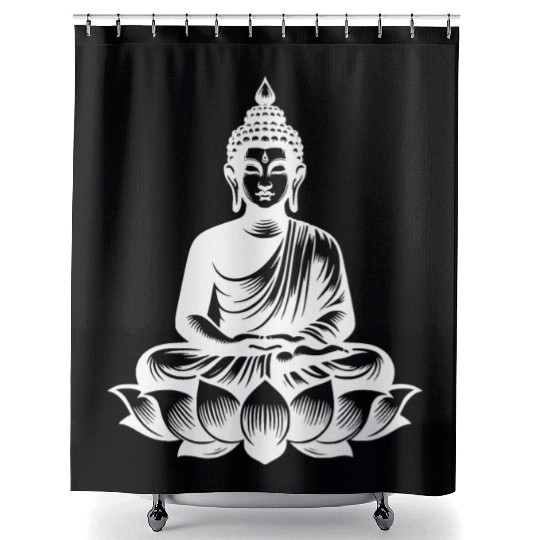 Resting Buddha Concentration Yoga Meditation Shower Curtains