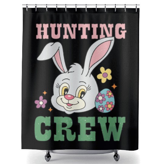 Happy Easter Day, Easter Bunny Shower Curtains