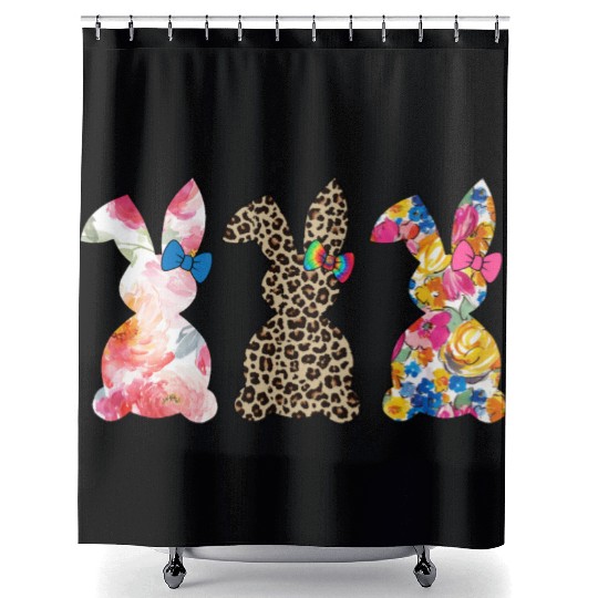 Happy Easter Day, Cute Easter Shower Curtains