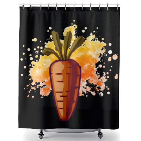 Vegetarian Veganer Carrot Shower Curtains
