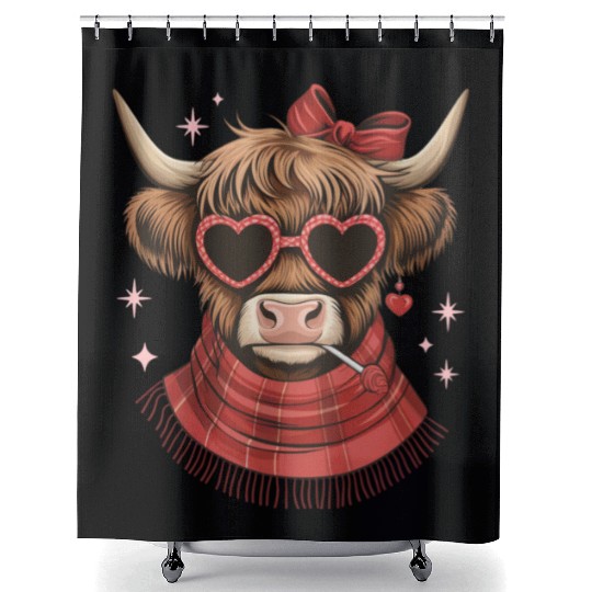 Valentines Day, Valentine Retro Shower Curtains