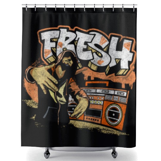 Spray Can Subway Streetwear Striking Shower Curtains