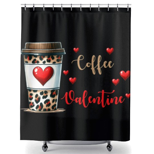 Valentines Day, Valentine Retro Shower Curtains