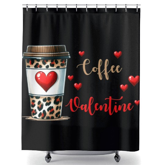 Valentines Day, Valentine Retro Shower Curtains